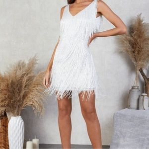 COPY - Nadine Merabi - Sadie White Dress Size Medium